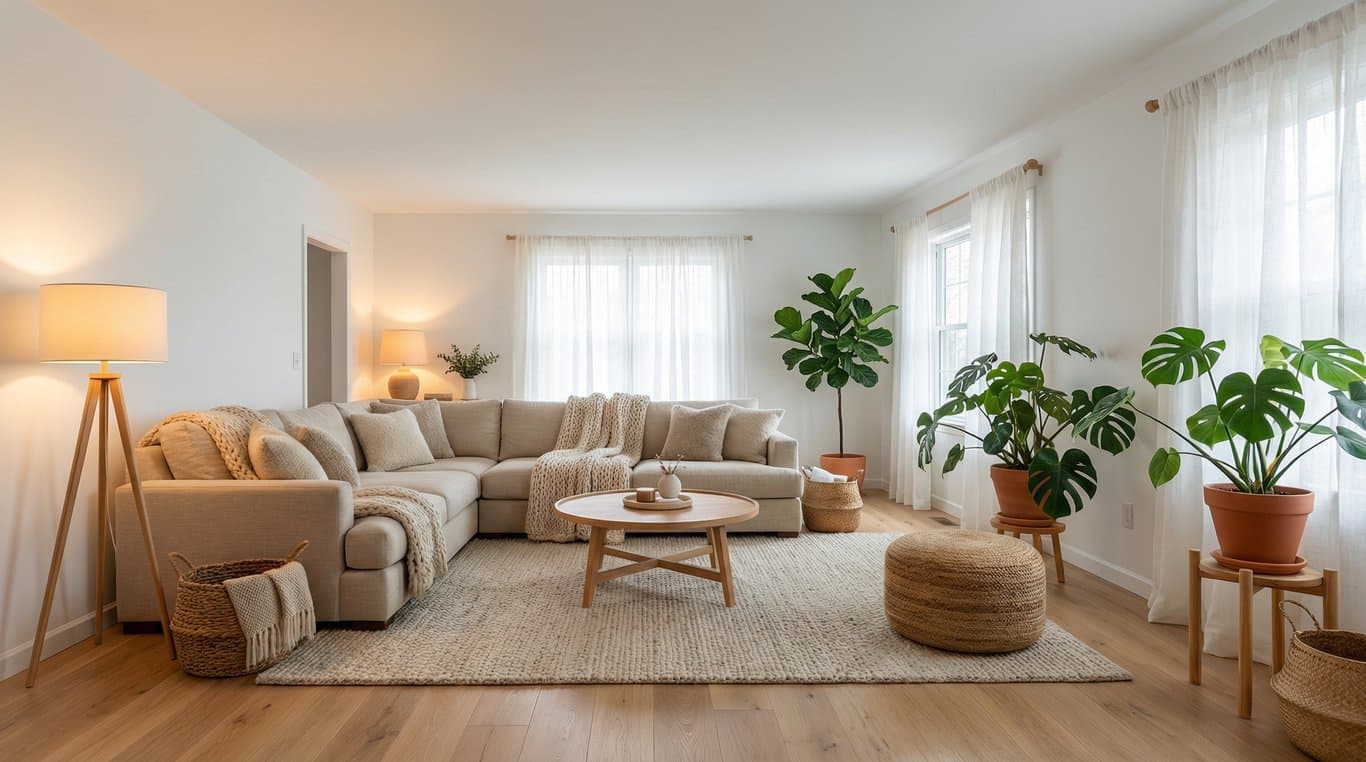 Scandinavian interior design: AI-rendered example