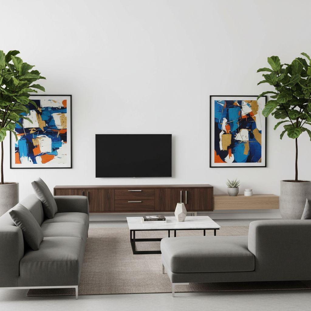 Modern living room after AI restyle by Renovaitor: Restyled Modern Living Room
