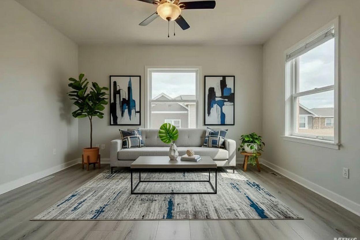Modern living room after AI restyle by Renovaitor: Restyled Modern Living Room