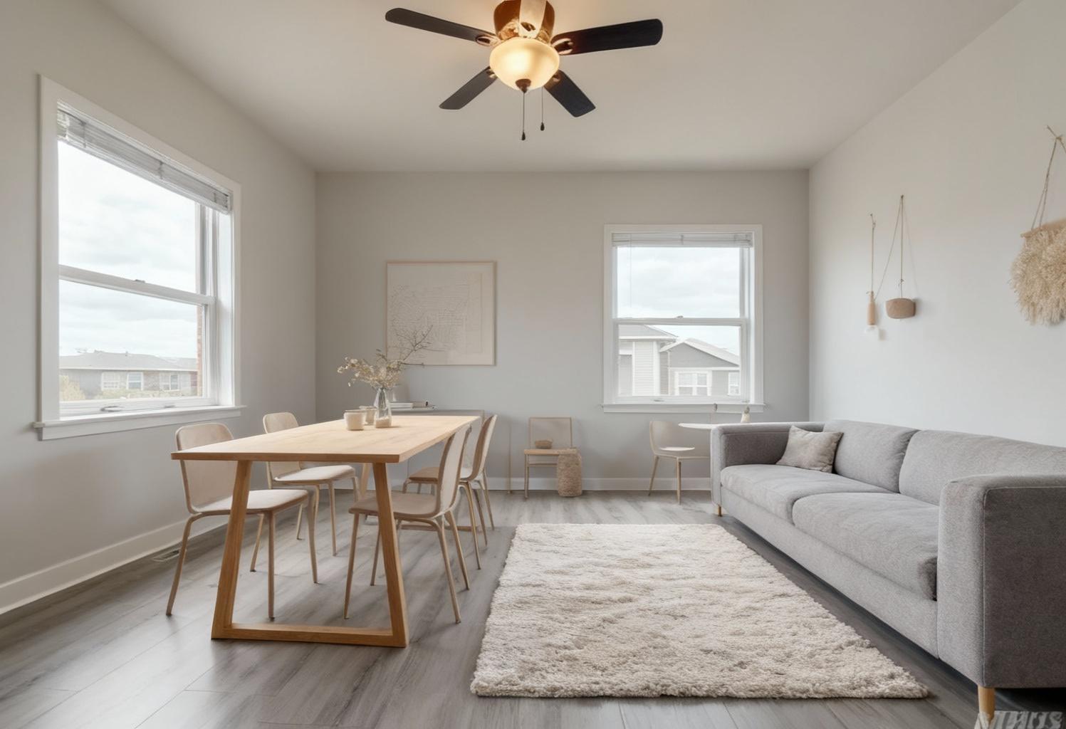 Modern bedroom after AI virtual staging by Renovaitor: Restyled Modern Bedroom