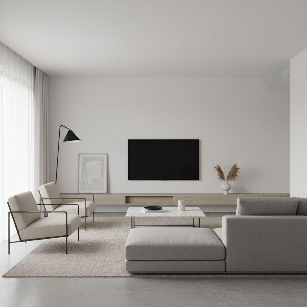 Modern living room after AI restyle by Renovaitor: Restyled Modern Living Room