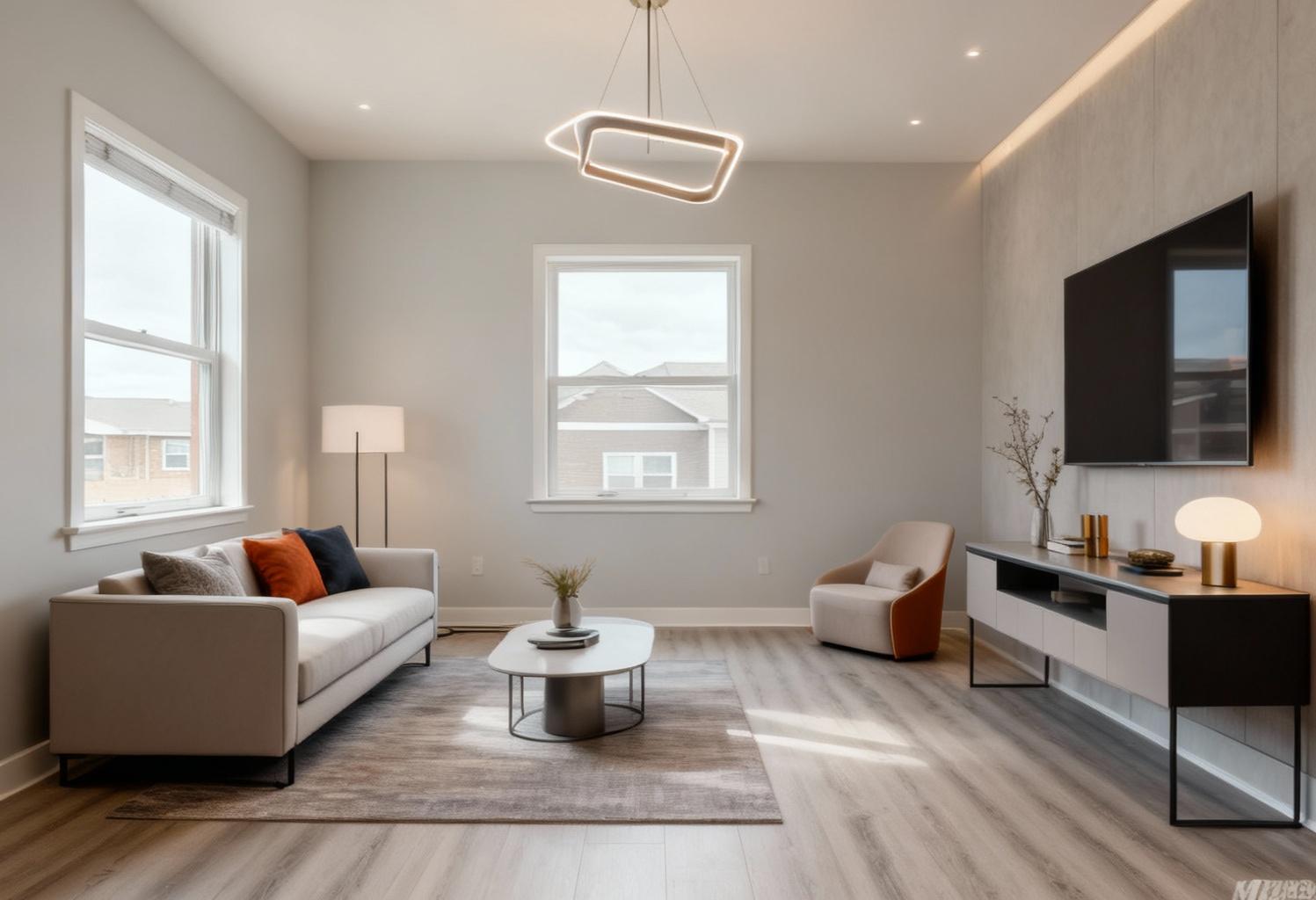 Modern bedroom after AI sketch-to-photo rendering by Renovaitor: Restyled Modern Bedroom