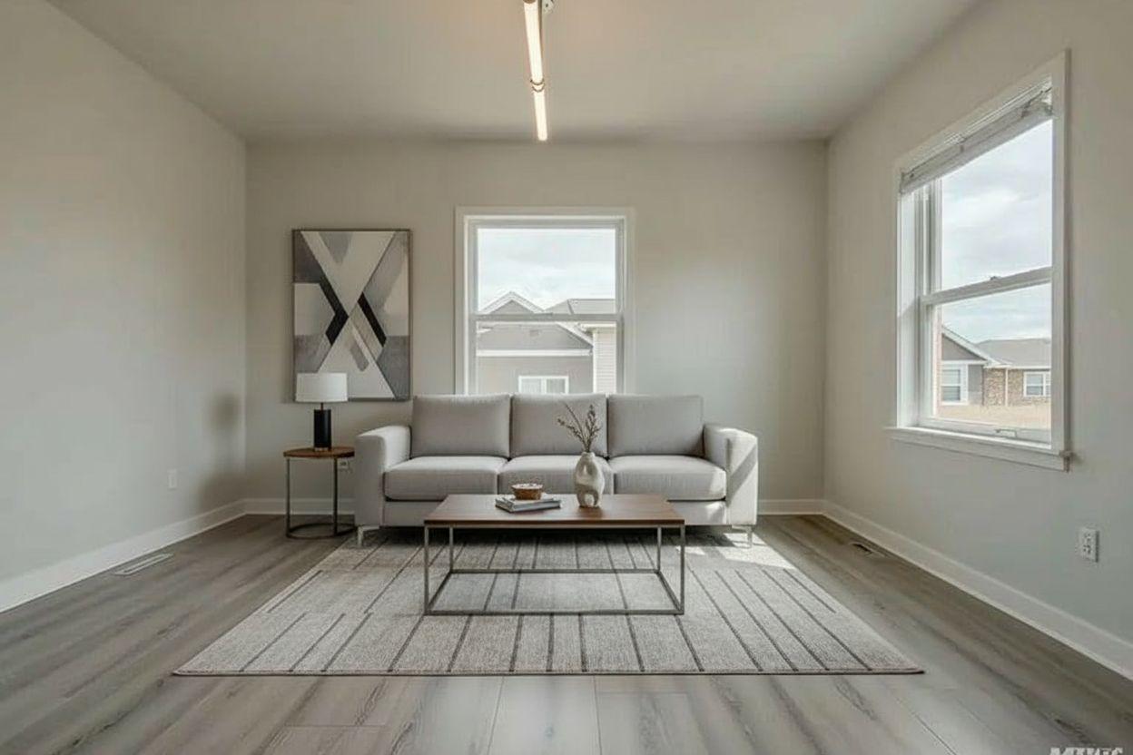 Modern bedroom after AI virtual staging by Renovaitor: Neutral & Balanced Bedroom – Minimalist