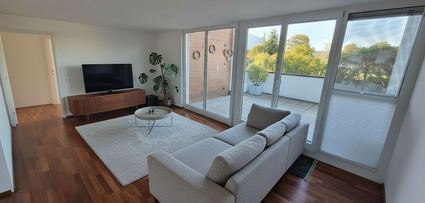 Modern living room after AI restyle by Renovaitor: Restyled Modern Living Room