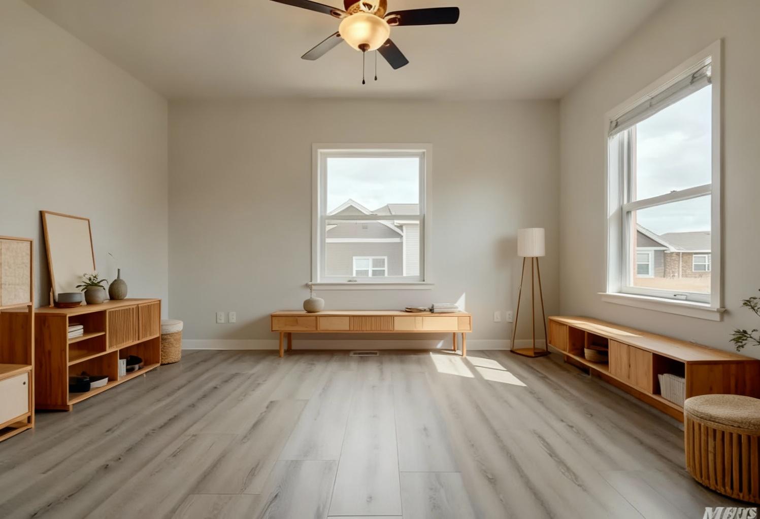Modern living room after AI sketch-to-photo rendering by Renovaitor: Space – Modern