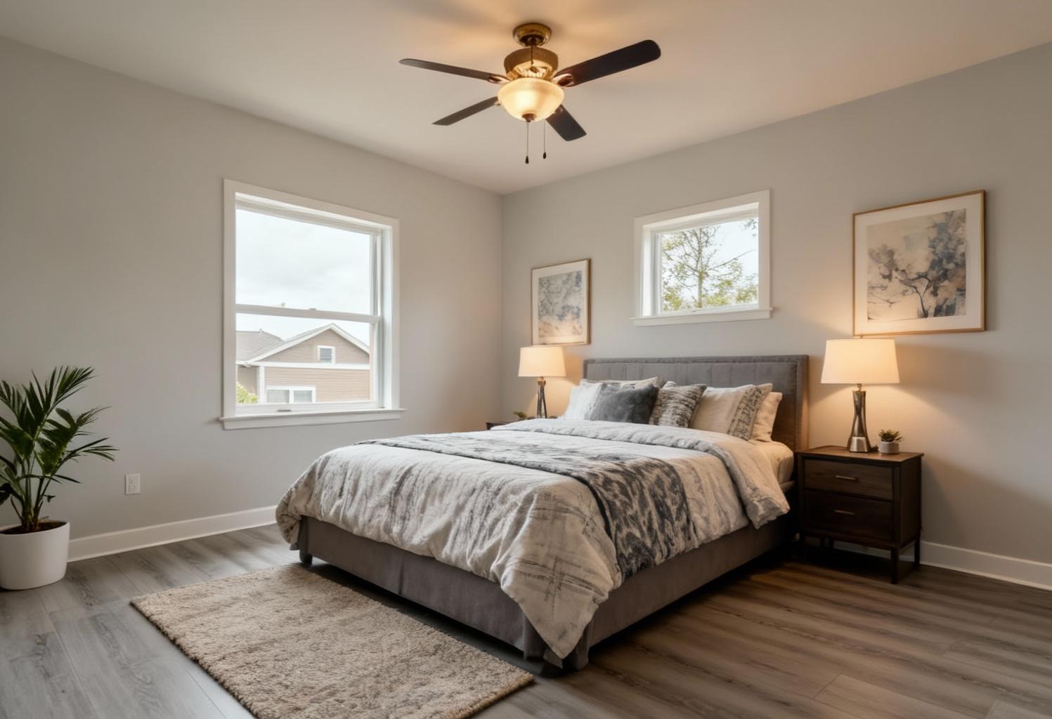 Modern bedroom after AI restyle by Renovaitor: Neutral & Balanced Bedroom – Modern