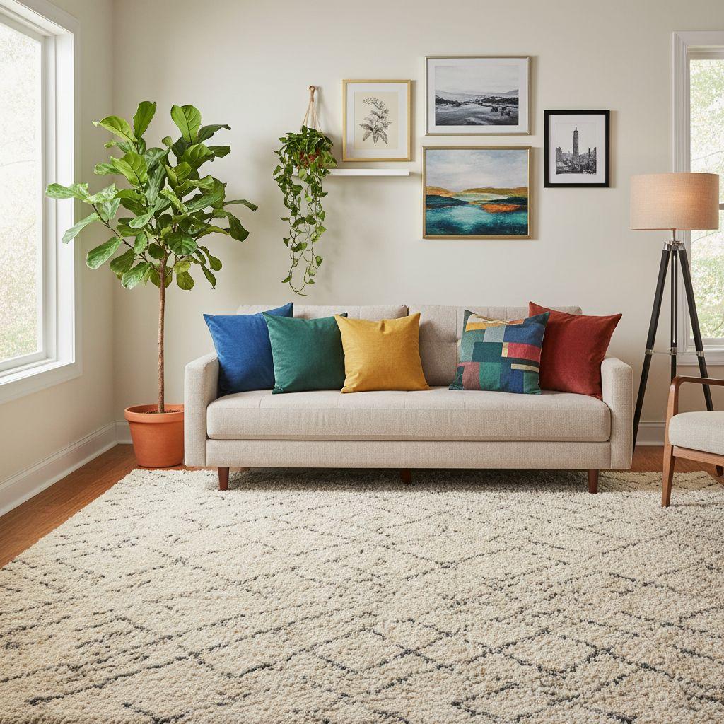 Modern living room after AI restyle by Renovaitor: Restyled Modern Living Room