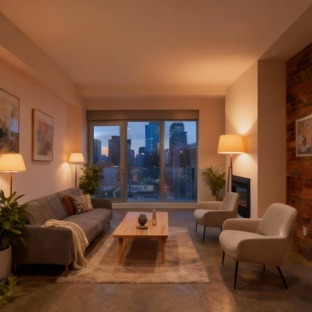Modern living room after AI restyle by Renovaitor: Neutral & Balanced Living Room – Modern