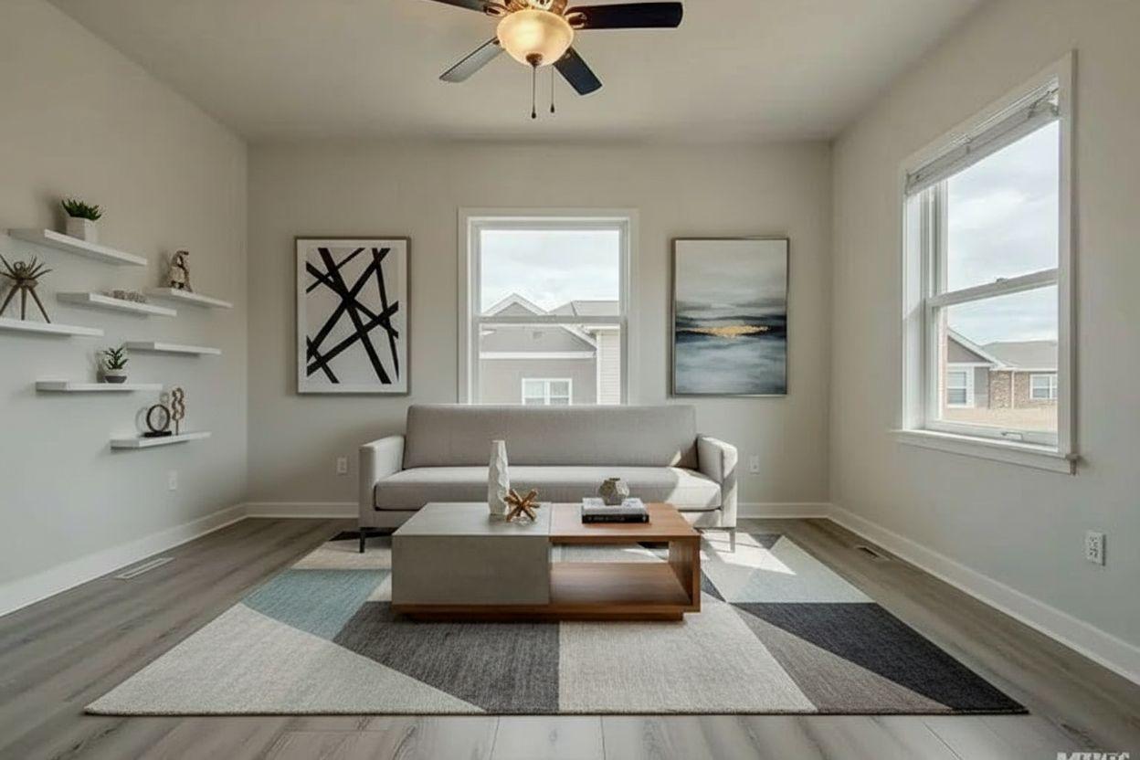 Modern bedroom after AI sketch-to-photo rendering by Renovaitor: Restyled Modern Bedroom