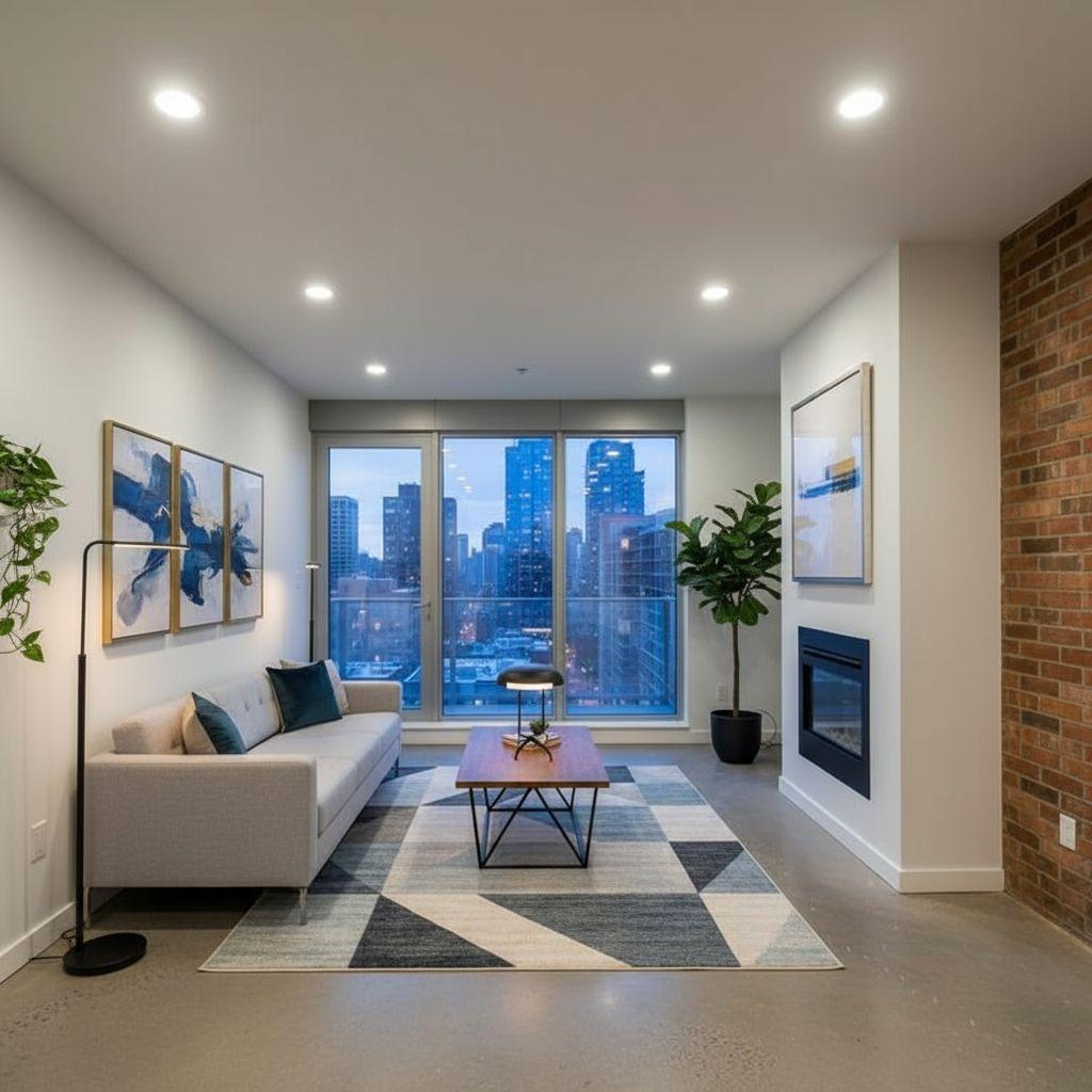 Modern living room after AI restyle by Renovaitor: Restyled Modern Living Room