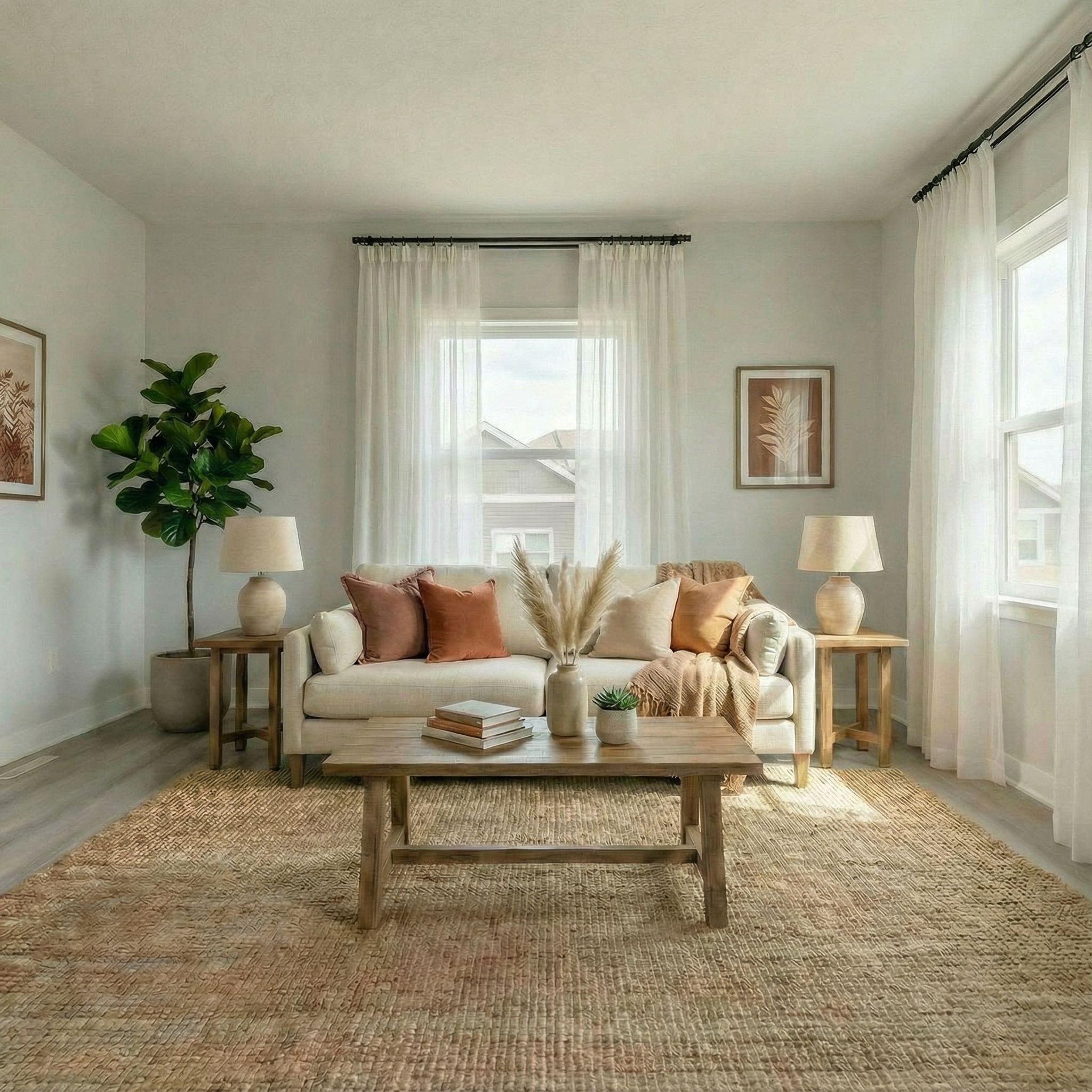 Modern living room after AI restyle by Renovaitor: Restyled Modern Living Room