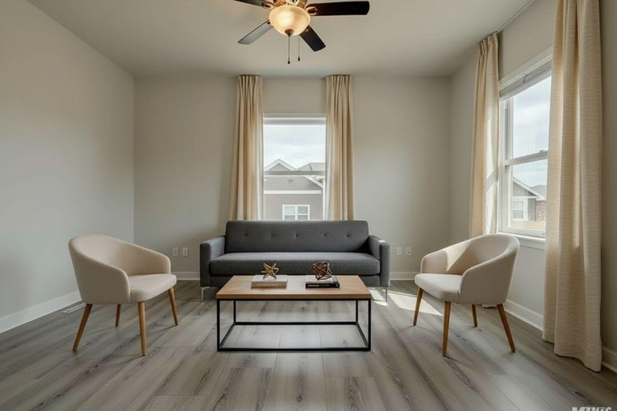 Modern bedroom after AI virtual staging by Renovaitor: Staged Modern Bedroom