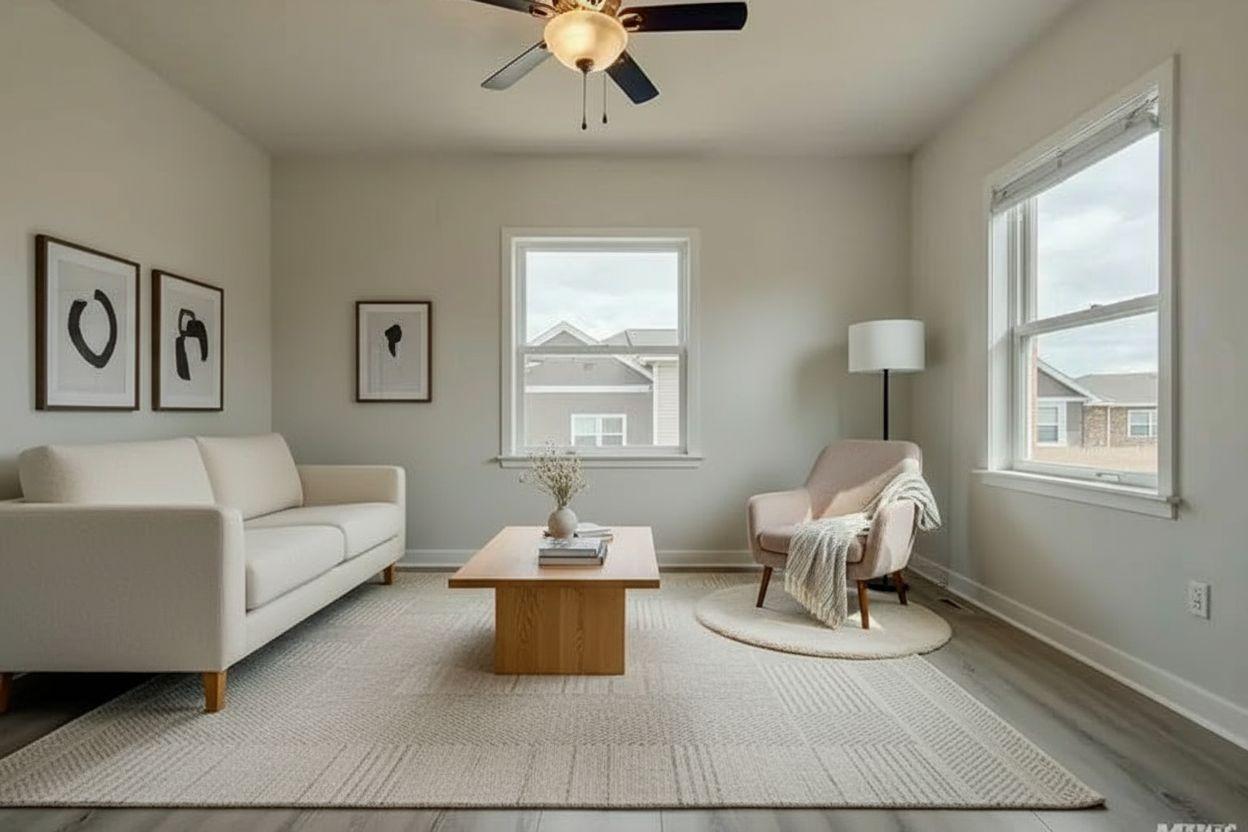 Modern living room after AI restyle by Renovaitor: Restyled Modern Living Room