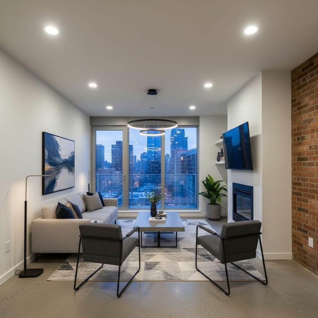 Modern living room after AI restyle by Renovaitor: Restyled Modern Living Room