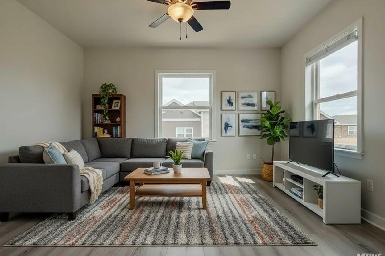Modern living room after AI virtual staging by Renovaitor: Restyled Modern Living Room