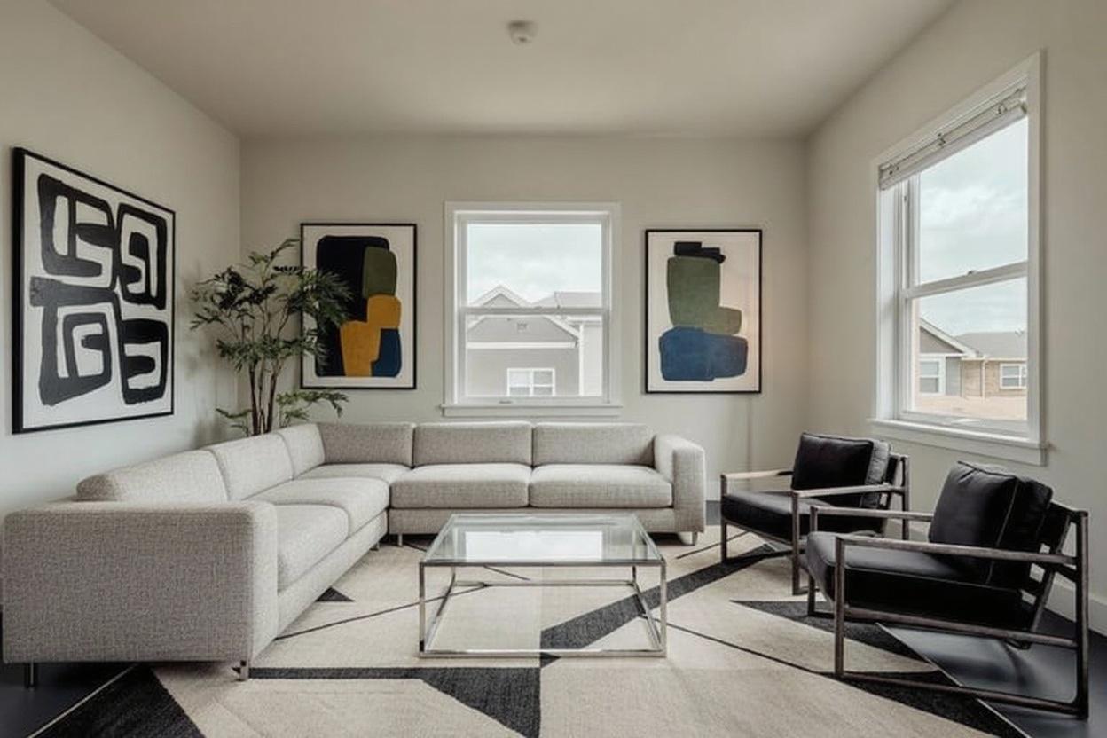 Modern living room after AI restyle by Renovaitor: Restyled Modern Living Room