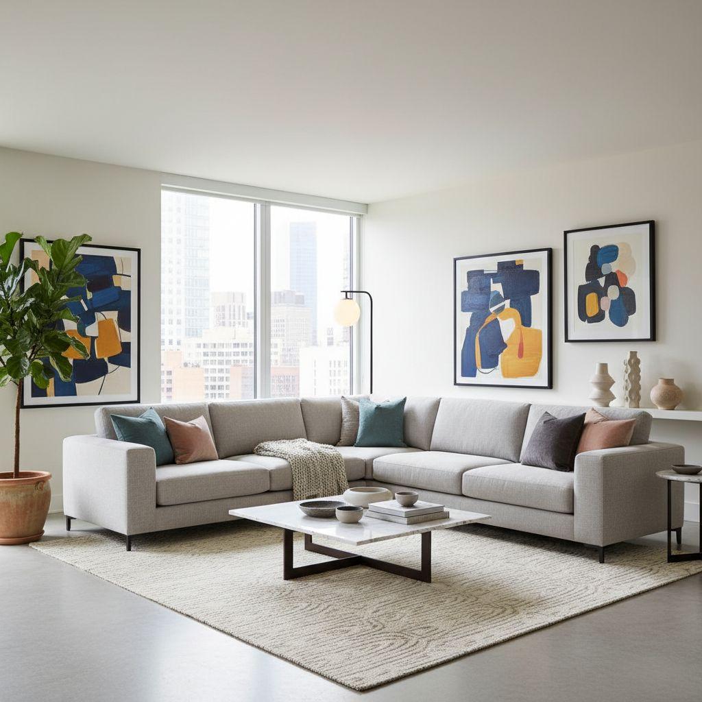 Modern living room after AI restyle by Renovaitor: Restyled Modern Living Room
