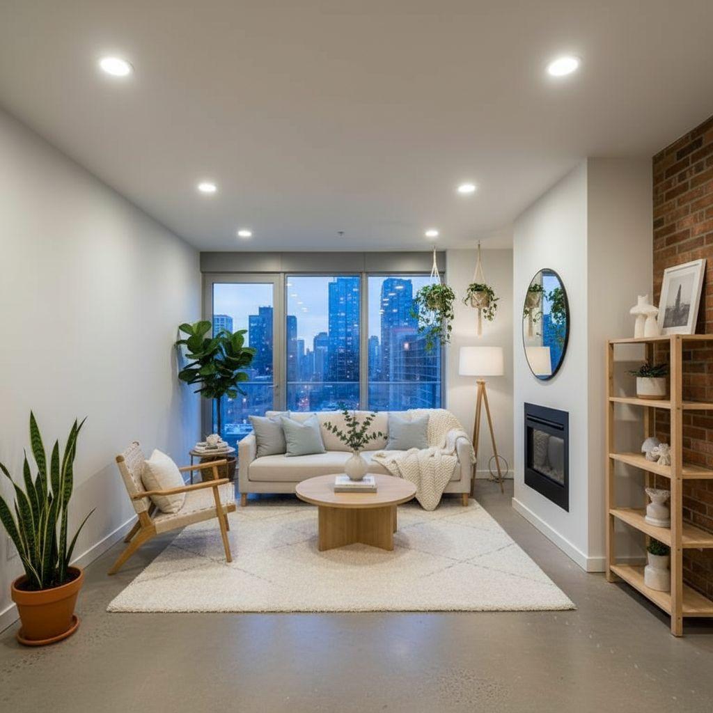Modern living room after AI restyle by Renovaitor: Restyled Modern Living Room