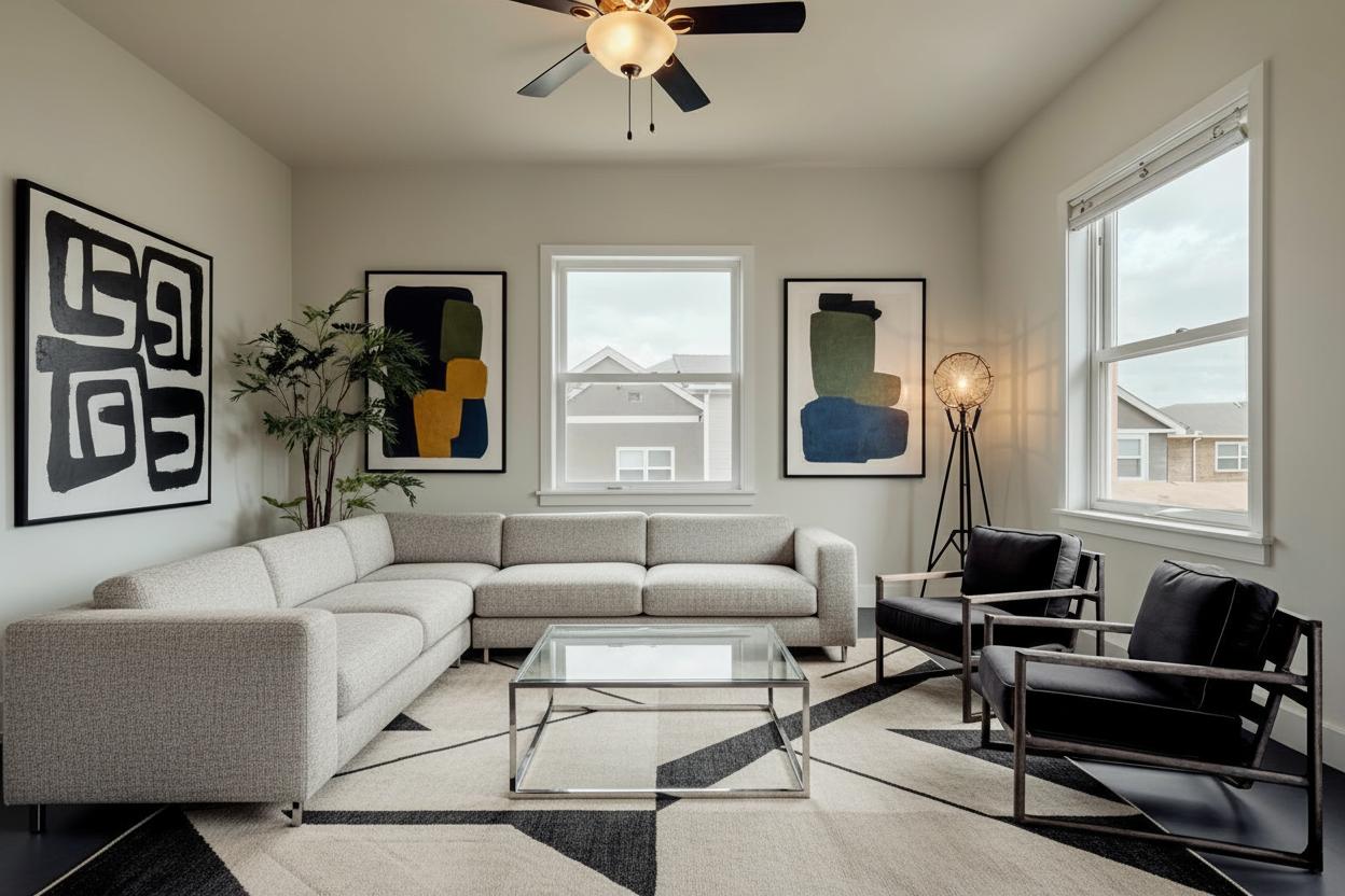 Living room before AI restyle: original room