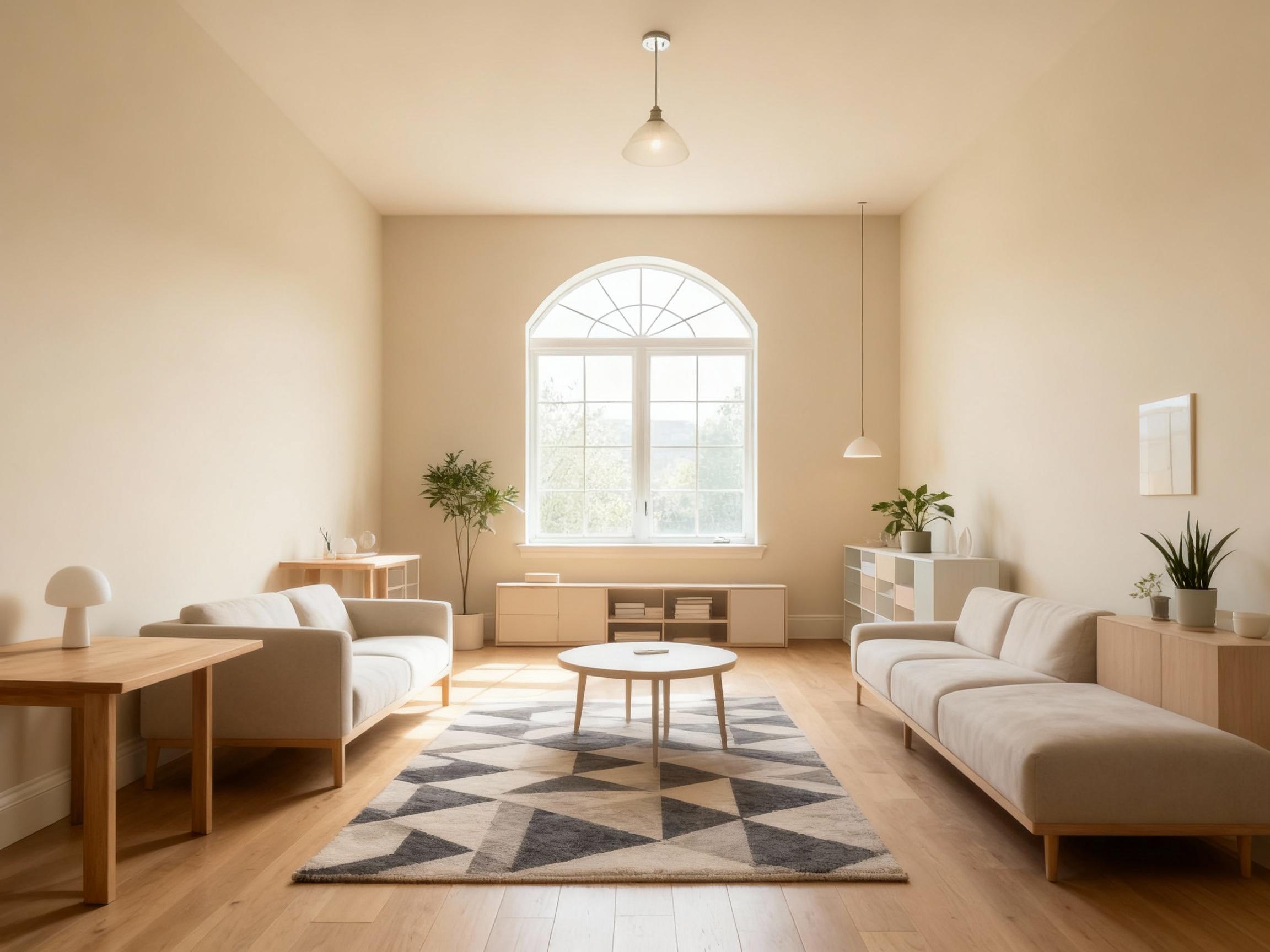 Living room before AI restyle: original room