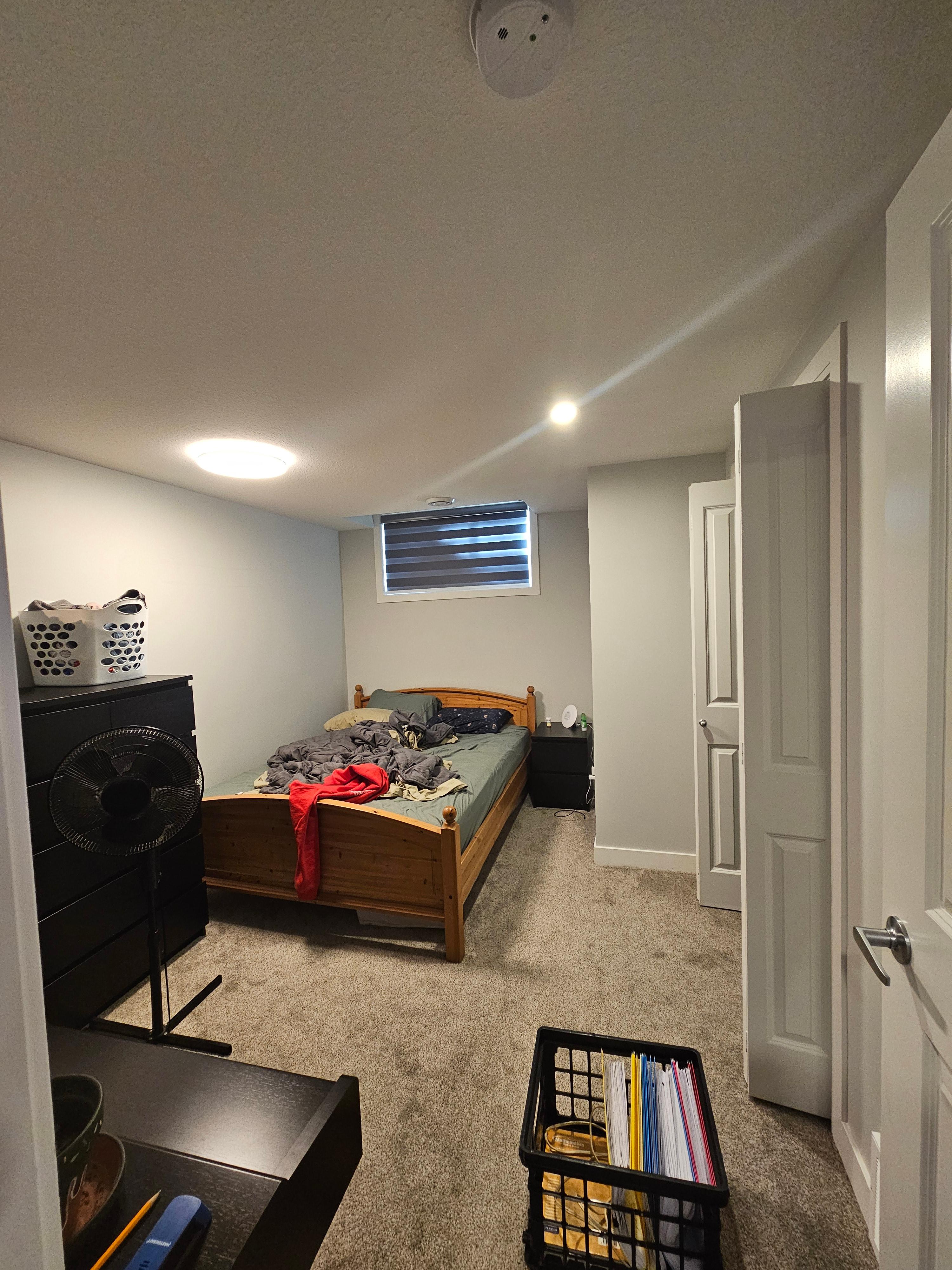 Bedroom before AI restyle: original room